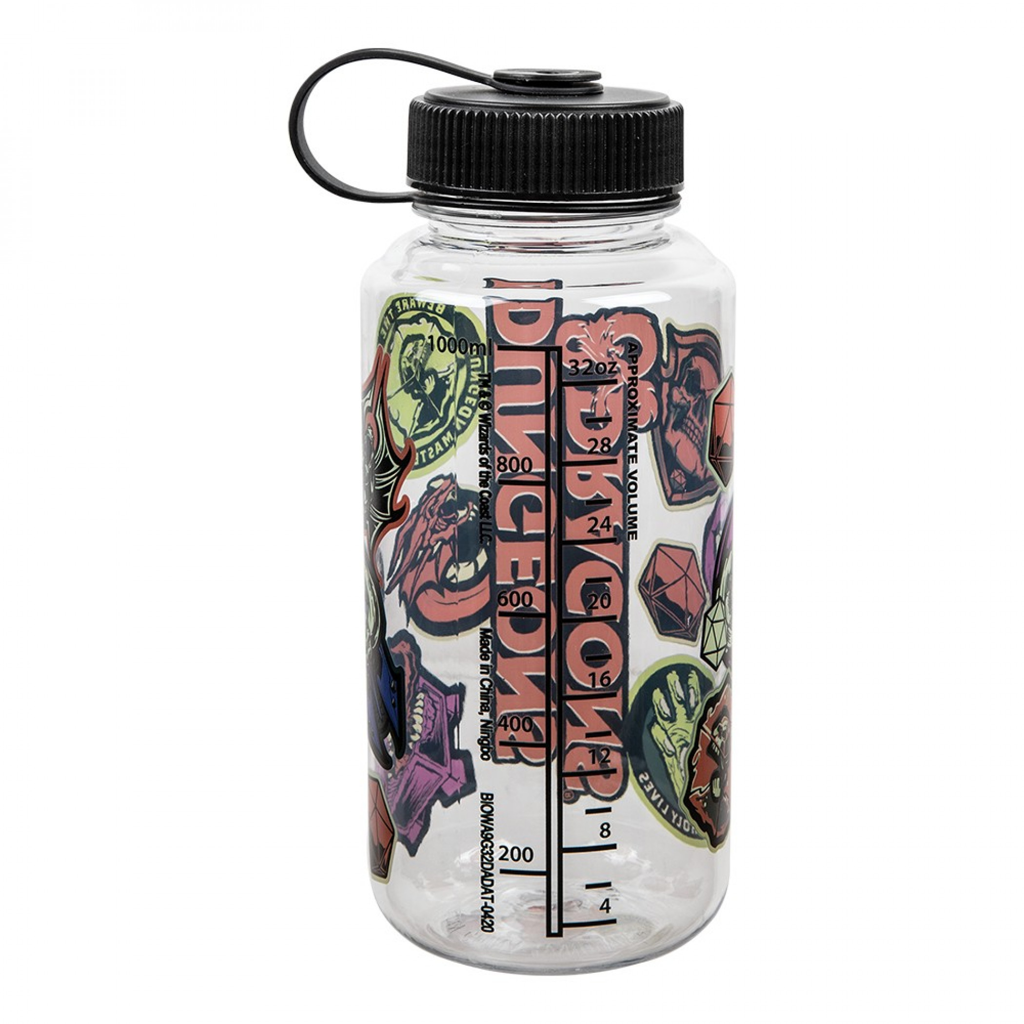 Dungeons & Dragons Text and Symbols 32 oz. Tritan Water Bottle